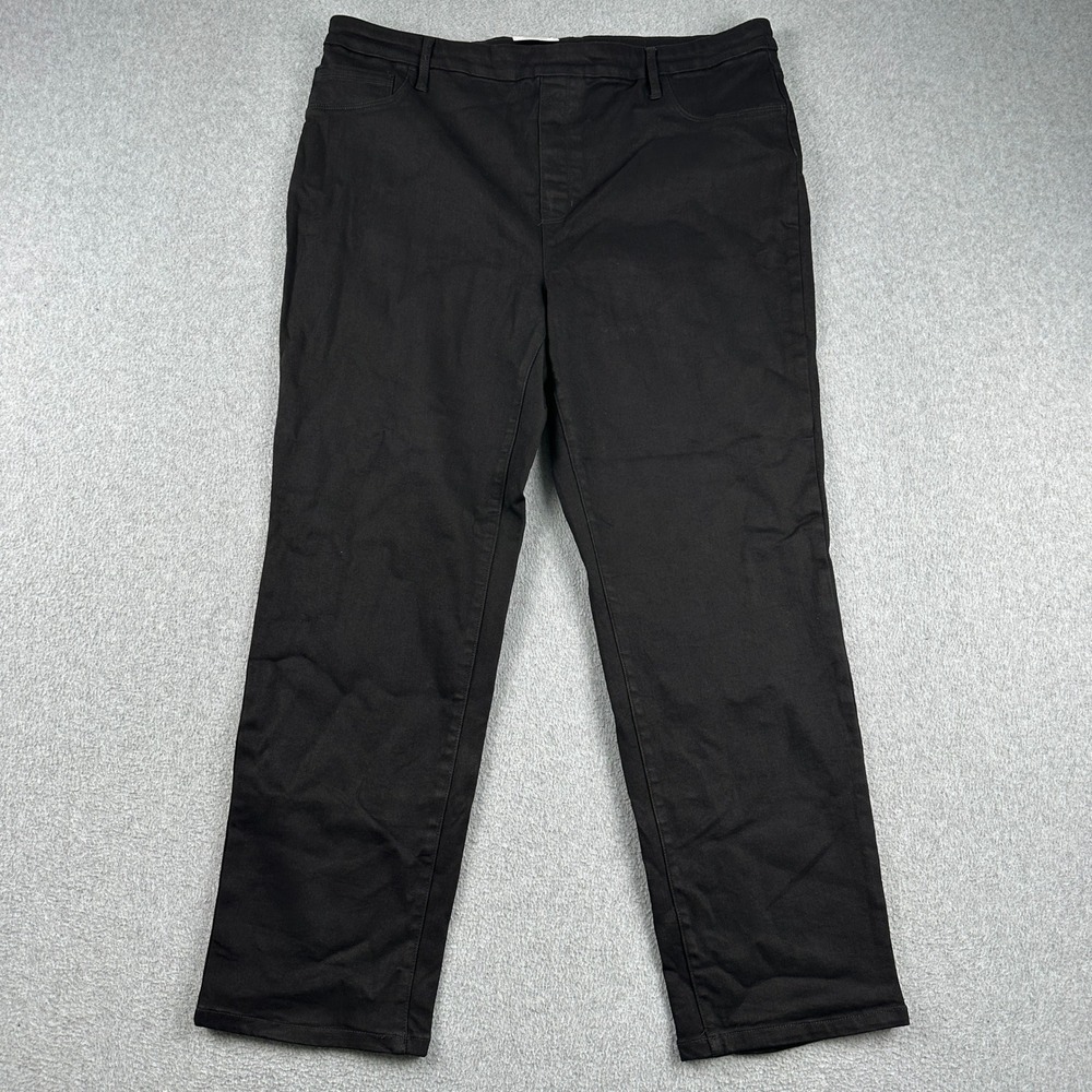 Time and Tru Jegging Womens XL Straight Denim Jegging Black Wash High Rise NEW